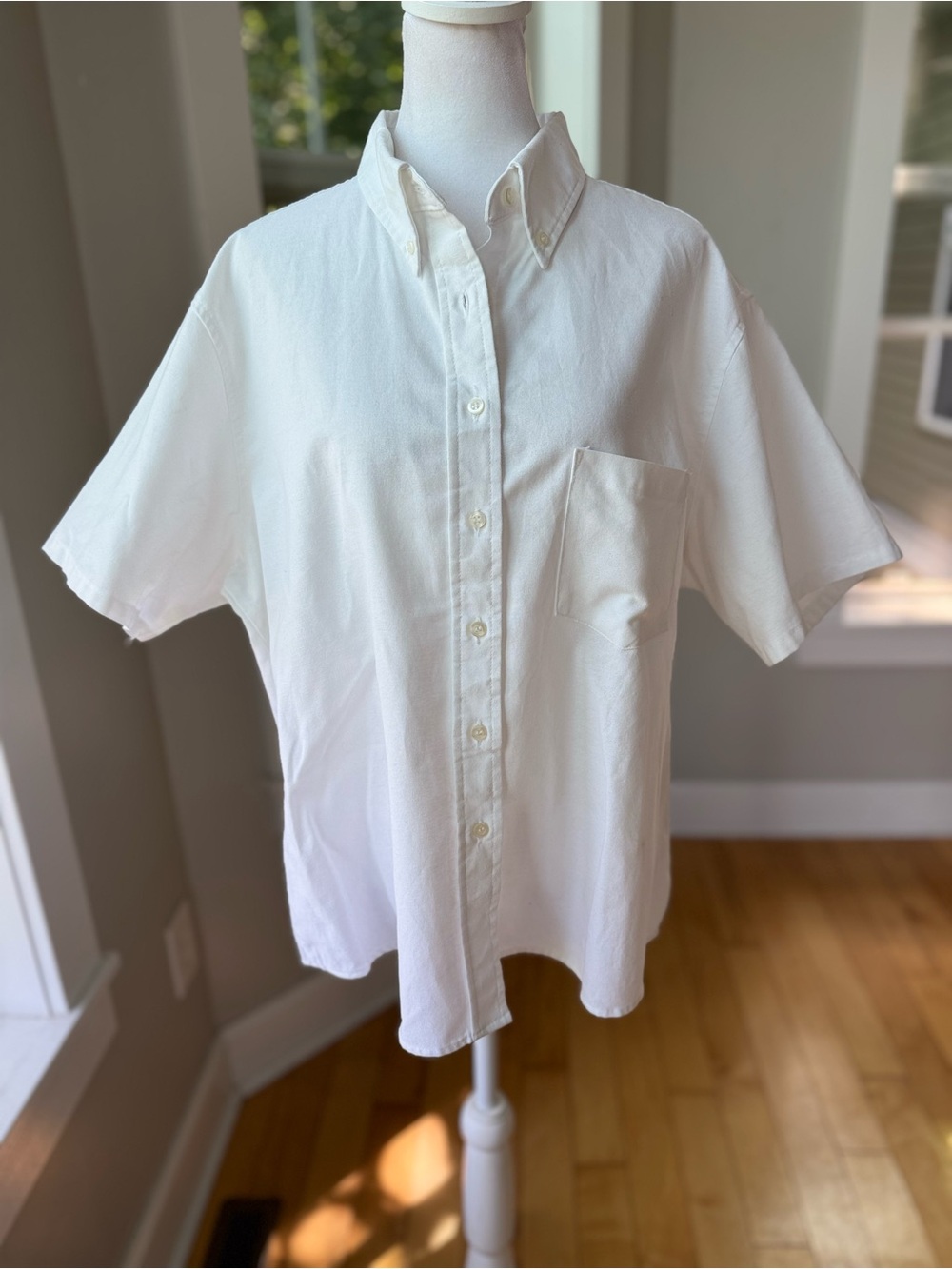 Vintage Red Kap White Oxford Short Sleeve Button Down Workwear Shirt Sz 18 XL